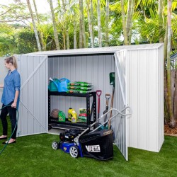 Absco 10x2.5 Space Saver Metal Garden Shed Kit - Surfmist (AB1112)