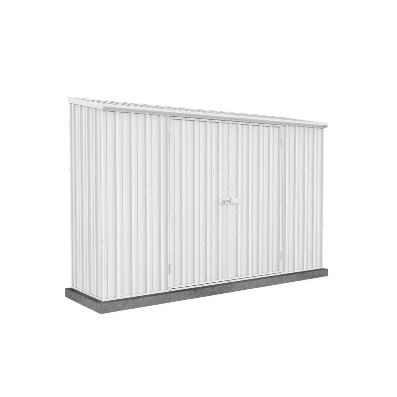 Absco 10x2.5 Space Saver Metal Garden Shed Kit - Surfmist (AB1112)