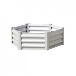 Absco Organic Garden Co Hakea 3.28'x3.28' Metal Hex Garden Bed Kit - Surfmist (AB1315)