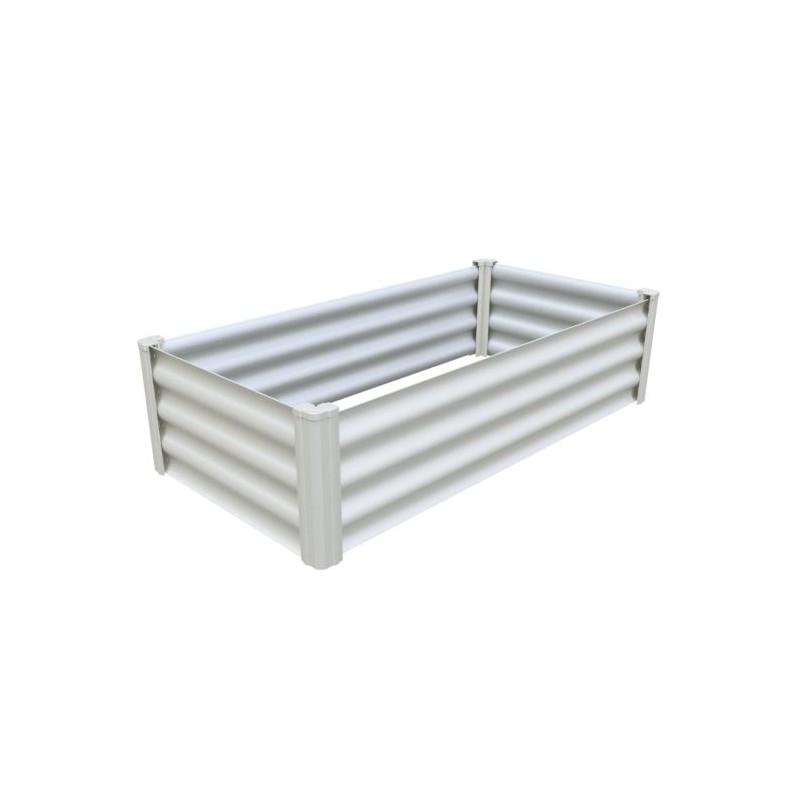 Absco Organic Garden Co Hakea 4' x 2' Metal Rectangle Garden Bed Kit - Surfmist (AB1317)