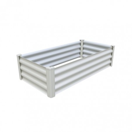 Absco Organic Garden Co Hakea 4' x 2' Metal Rectangle Garden Bed Kit - Surfmist (AB1317)