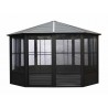Gazebo Penguin Florence Solarium 12x12 Metal Roof Black - (41212MR-42)