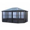 Gazebo Penguin Florence Solarium 12x15 Metal Roof - Black (41215MR-42)