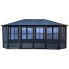 Gazebo Penguin Florence Solarium 12x18 Metal Roof - Black (41218MR-42)