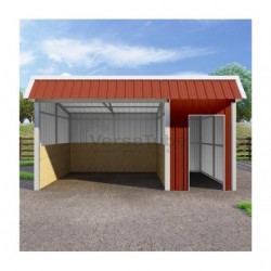 VersaTube Single Slope Loafing 12x18x10/8 Metal Shed / Run-In Shelter Kit (VTSSLS1218)