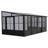 Gazebo Penguin Florence 10x16 Wall Mounted Metal Roof - Black (W1610MR-42)