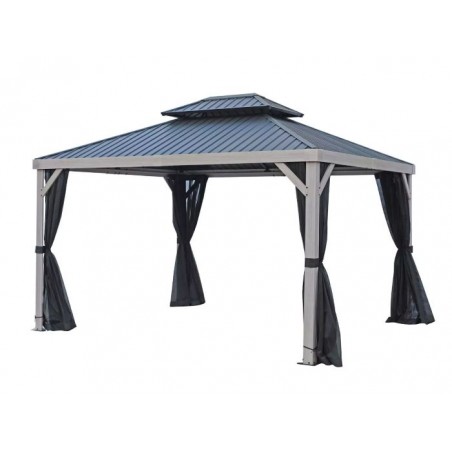 Gazebo Penguin Yosemite 10x12 Wood Finish Gazebo Kit - Taupe (41012MR-GP120)