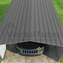 VersaTube 3-Sided 12x20x7 Classic Steel Carport Kit (C3E012200070-2)