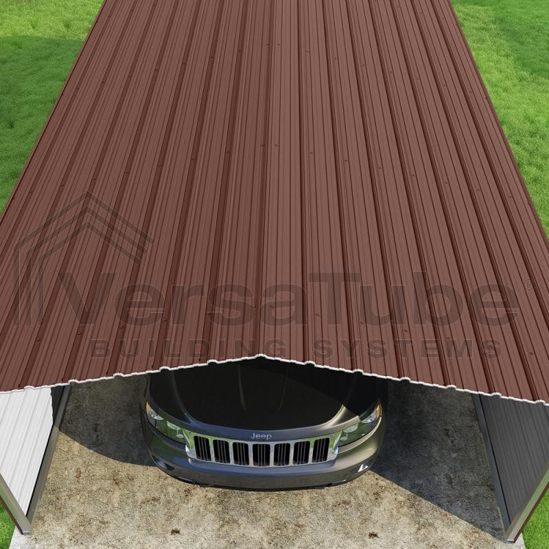 VersaTube 3-Sided 12x20x7 Classic Steel Carport Kit (C3E012200070-2)