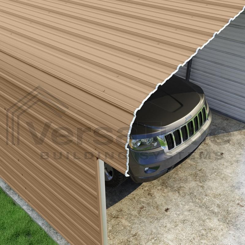 VersaTube 3-Sided 12x20x7 Classic Steel Carport Kit (C3E012200070-2)