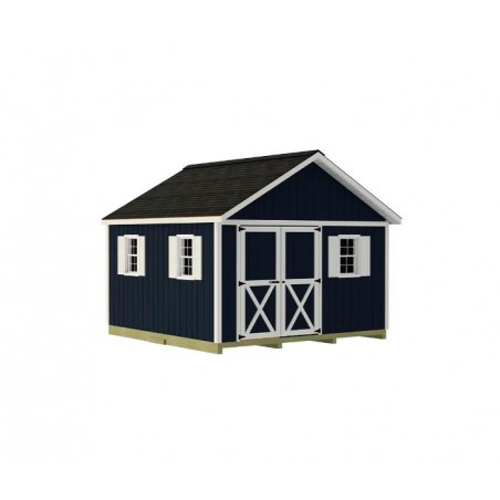 Best Barns Backyard Basecamp Standard 12x12 Storage Shed Kit – Eave Doors, No Loft (BBASDE12)