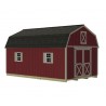 Best Barns Handcrafted Homestead Standard 12x16 Wood Barn Kit w/ Centered Gable Door, No Loft (HHOMDG16NL)