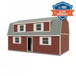 Best Barns Crafted Colossal 16x28 Wood Shed Kit with Dormer & Walk-In Man Door - (CCOLMD28)