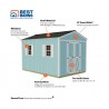Best Barns Handmade Haven Mini 8x12 Wood Storage Shed Kit – Gable Roof (HMINDG12) Best Barns Handmade Haven Mini 8x12 Wood Storage Shed Kit – Gable Roof (HMINDG12)