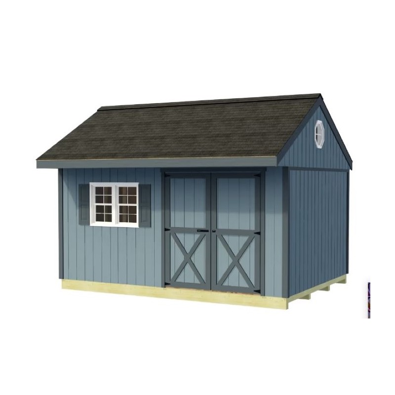 Best Barns Overhang Oasis 10x14 Specialty Wood Shed Kit w/ Deep Eave Overhang (OOASDE14)