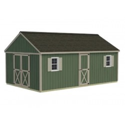 Best Barns Shedquarters 12x20 Storage Sheds - Walk-in Door on Eaves (SQUASE20)