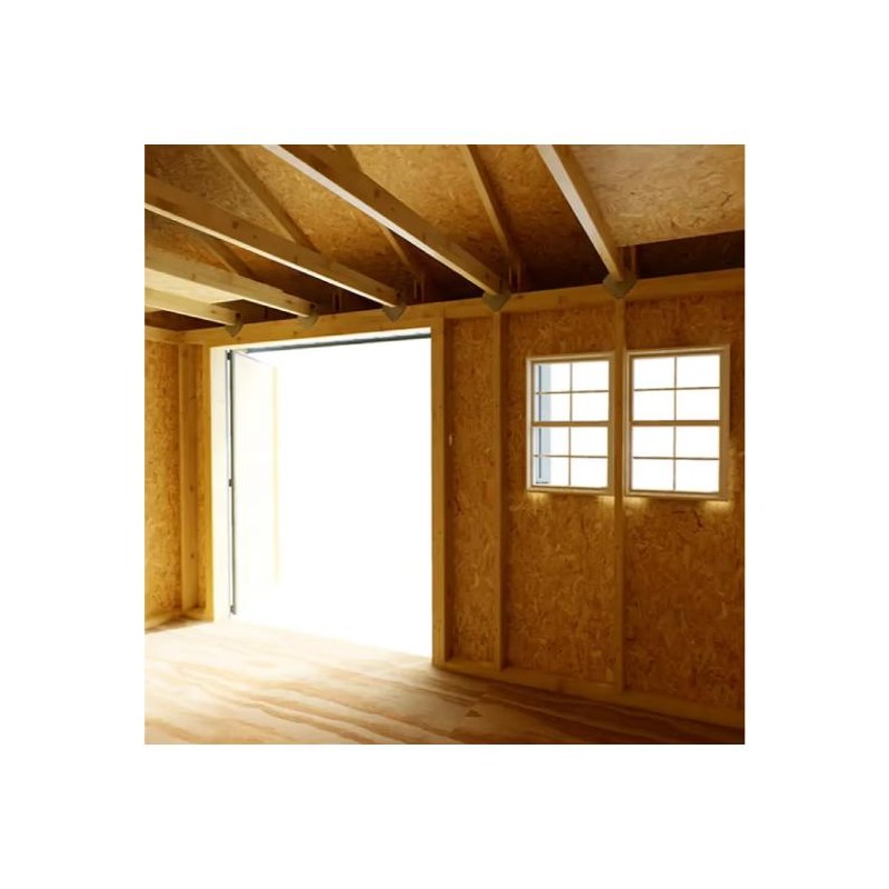 Best Barns Sophisticated Salt Box 8x12 Specialty Wood Shed Kit w/ Offset Eave Barn Doors (SBOXDE12)