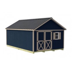 Best Barns Backyard Basecamp 12x12 Pre-Cut Wood Shed Kit w/ Centered Gable Door - (BBASDG12C)