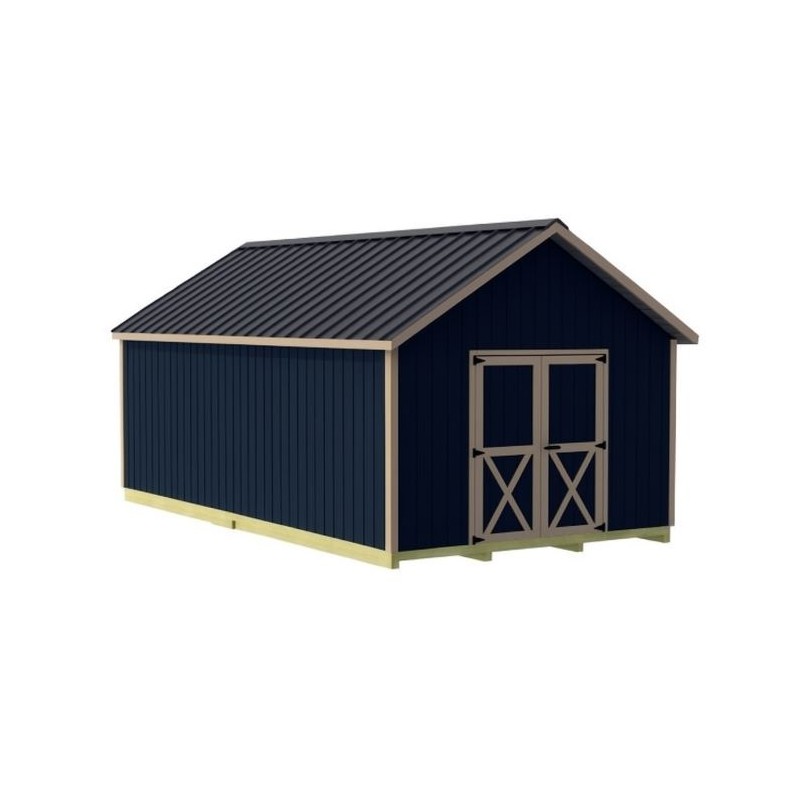 Best Barns Backyard Basecamp 12x12 Pre-Cut Wood Shed Kit w/ Centered Gable Door - (BBASDG12C)
