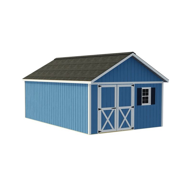 Best Barns Crafter's Connection 12x16 Pre-Cut Wood Shed Kit w/ Centered Gable Door (CCONDG16C)