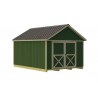 Best Barns Crafter's Connection 12x16 Pre-Cut Wood Shed Kit w/ Centered Gable Door (CCONDG16C)