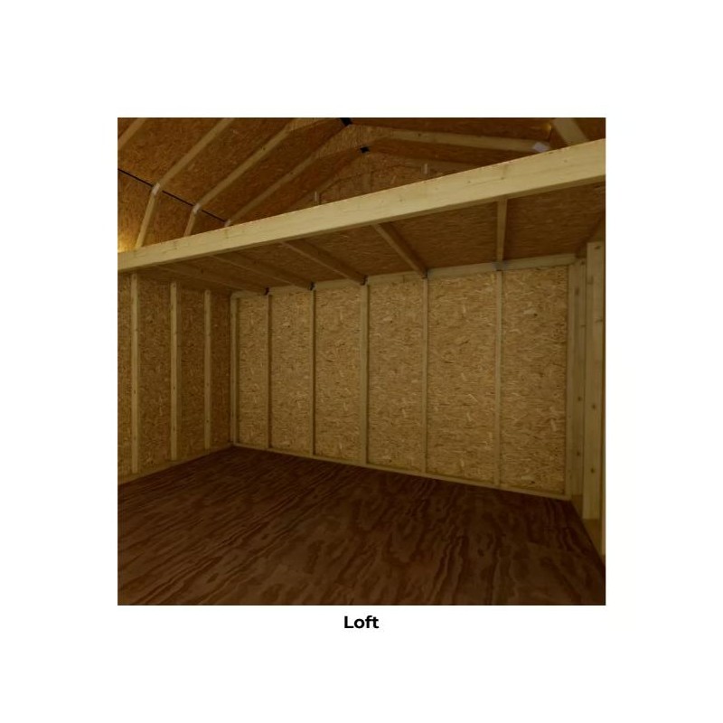 Best Barns Handcrafted Homestead 12x16 Wood Barn Kit w/ Centered Door on Gable & Loft (HHOMDG16CLF)