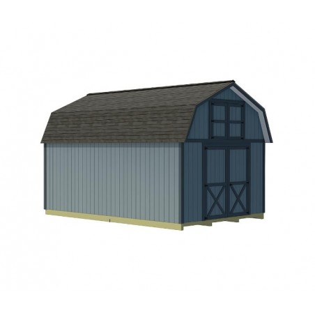 Best Barns Handcrafted Homestead 12x16 Wood Barn Kit w/ Centered Door on Gable & Loft (HHOMDG16CLF)