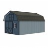 Best Barns Handcrafted Homestead 12x16 Wood Barn Kit w/ Offset Door on Gable & Loft (HHOMDG16OLF)