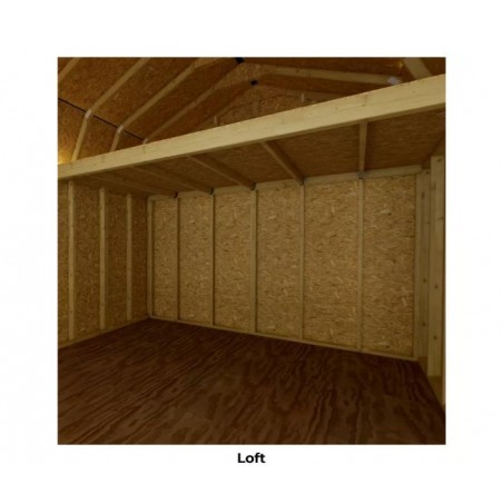 Best Barns Handcrafted Homestead 12x16 Wood Barn Kit w/ Offset Door on Gable & Loft (HHOMDG16OLF)