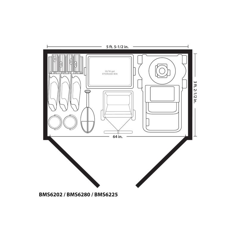 Suncast 106 cu. ft. Extra Large Vertical Shed Kit - (BMS6225)