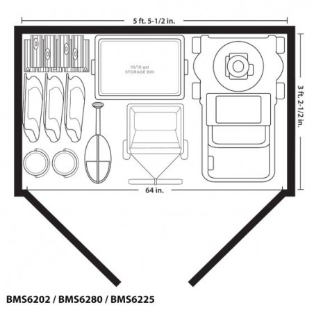 Suncast 106 cu. ft. Extra Large Vertical Shed Kit - (BMS6225)
