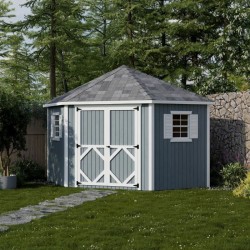 Little Cottage Co. Classic Five Corner Panelized Shed Kit - (10x10 5-SCS-PNK)