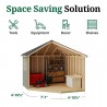 Little Cottage Co. Classic Five Corner Panelized Shed Kit - (10x10 5-SCS-PNK)