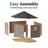 Little Cottage Co. Classic Five Corner Panelized Shed Kit - (10x10 5-SCS-PNK)