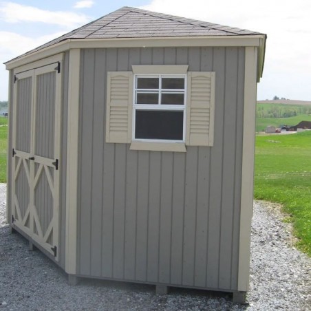 Little Cottage Co. Classic Five Corner Panelized Shed Kit - (10x10 5-SCS-PNK)