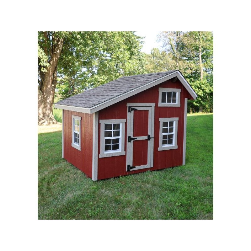 EZ-Fit 6x7 Wood Playhouse Kit w/ Loft, Windows, Floor & Shingles (ez_playhouse67)