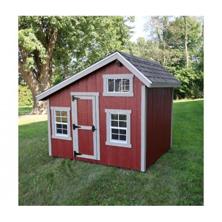 EZ-Fit 6x7 Wood Playhouse Kit w/ Loft, Windows, Floor & Shingles (ez_playhouse67)