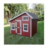 EZ-Fit 6x7 Wood Playhouse Kit w/ Loft, Windows, Floor & Shingles (ez_playhouse67)