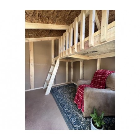 EZ-Fit 6x7 Wood Playhouse Kit w/ Loft, Windows, Floor & Shingles (ez_playhouse67)