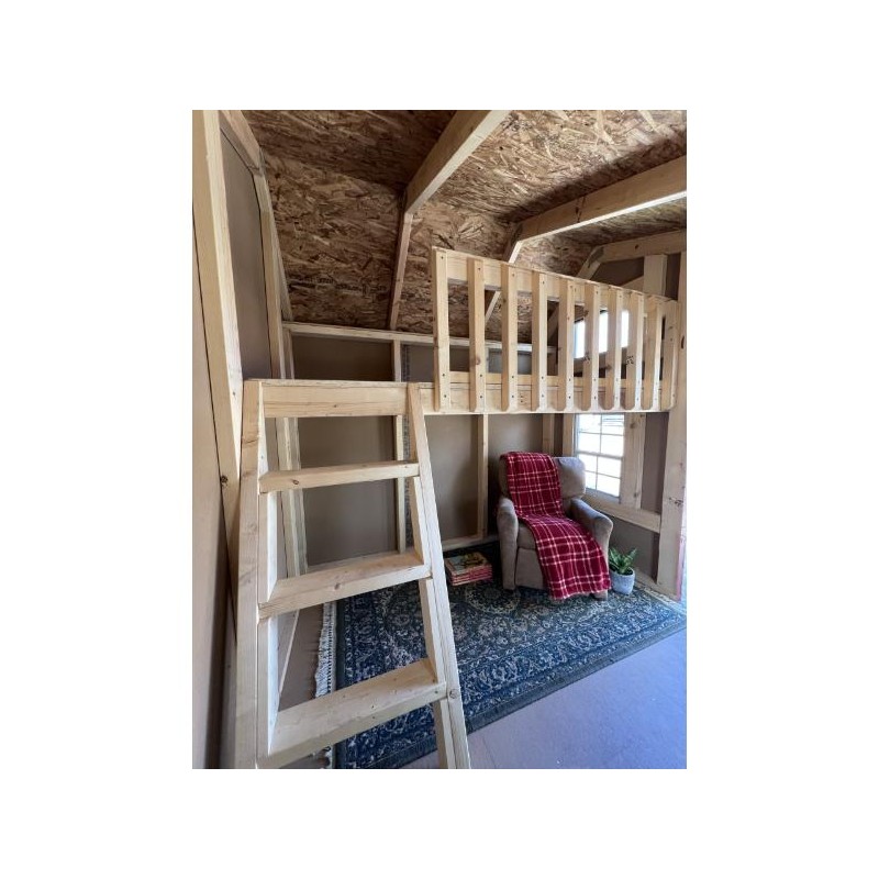 EZ-Fit 6x7 Wood Playhouse Kit w/ Loft, Windows, Floor & Shingles (ez_playhouse67)