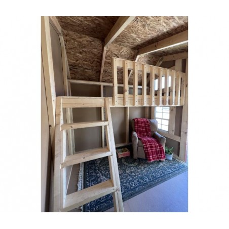 EZ-Fit 6x7 Wood Playhouse Kit w/ Loft, Windows, Floor & Shingles (ez_playhouse67)