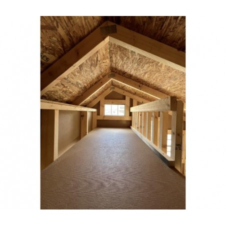 EZ-Fit 6x7 Wood Playhouse Kit w/ Loft, Windows, Floor & Shingles (ez_playhouse67)