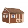 Best Barns Backyard Basecamp 12x12 Pre-Cut Wood Shed Kit w/ Centered Gable Door - (BBASDG12C)