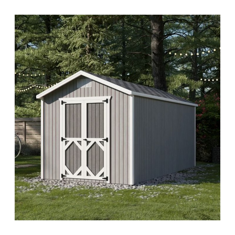 Little Cottage Co. Pre-Cut 8x16 Classic Gable Wood Shed Kit - (8x16 CGS-PC)