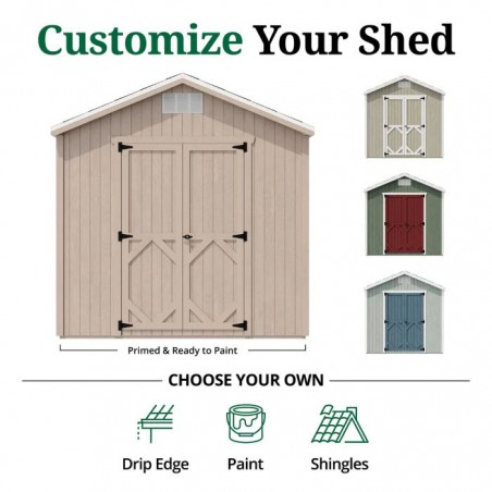 Little Cottage Co. Pre-Cut 10x12 Classic Gable Wood Shed Kit - (10x12 CGS-PC)