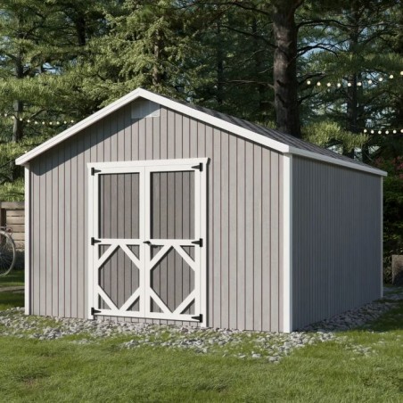 Little Cottage Co. Pre-Cut 12x14 Classic Gable Wood Shed Kit - (12x14 CGS-PC)