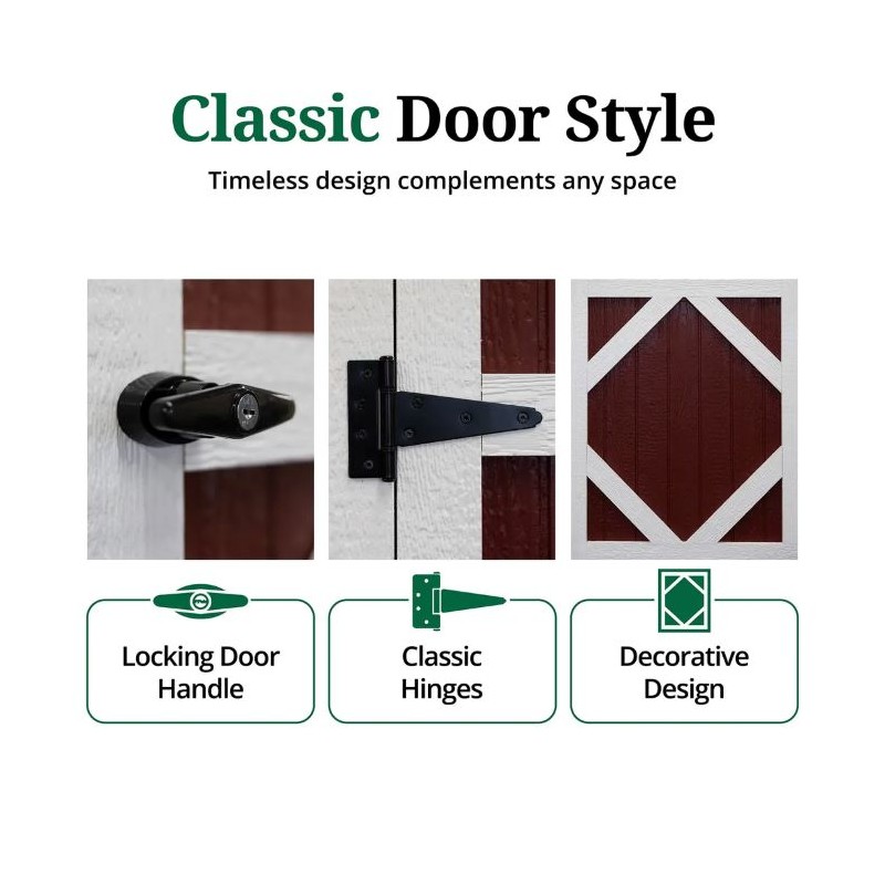 Little Cottage Co. Pre-Cut 12x14 Classic Gable Wood Shed Kit - (12x14 CGS-PC)