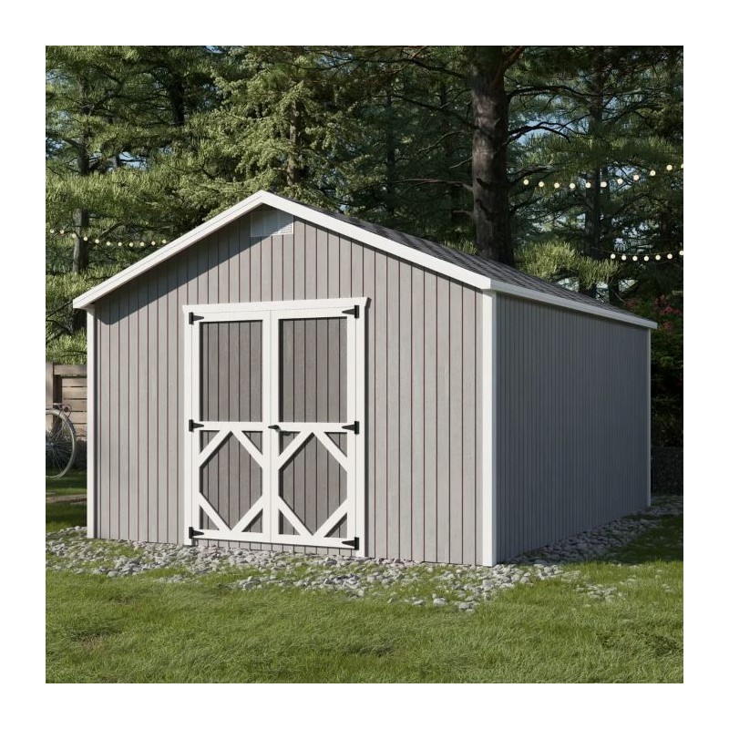 Little Cottage Co. Pre-Cut 12x16 Classic Gable Wood Shed Kit - (12x16 CGS-PC)