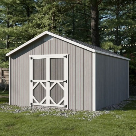 Little Cottage Co. Pre-Cut 12x16 Classic Gable Wood Shed Kit - (12x16 CGS-PC)
