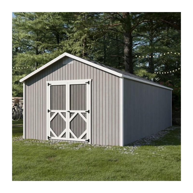 Little Cottage Co. Pre-Cut 12x24 Classic Gable Wood Shed Kit - (12x24 CGS-PC)